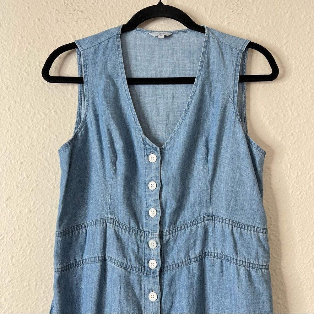Rails Scarlett Chambray Romper Linen Lyocell Size… - image 5